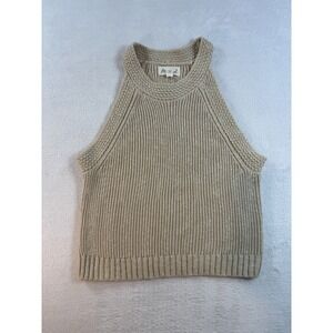 Women's Desert Brown Knitted Pullover Bon Vivant Tank Top Size Small Minimalist